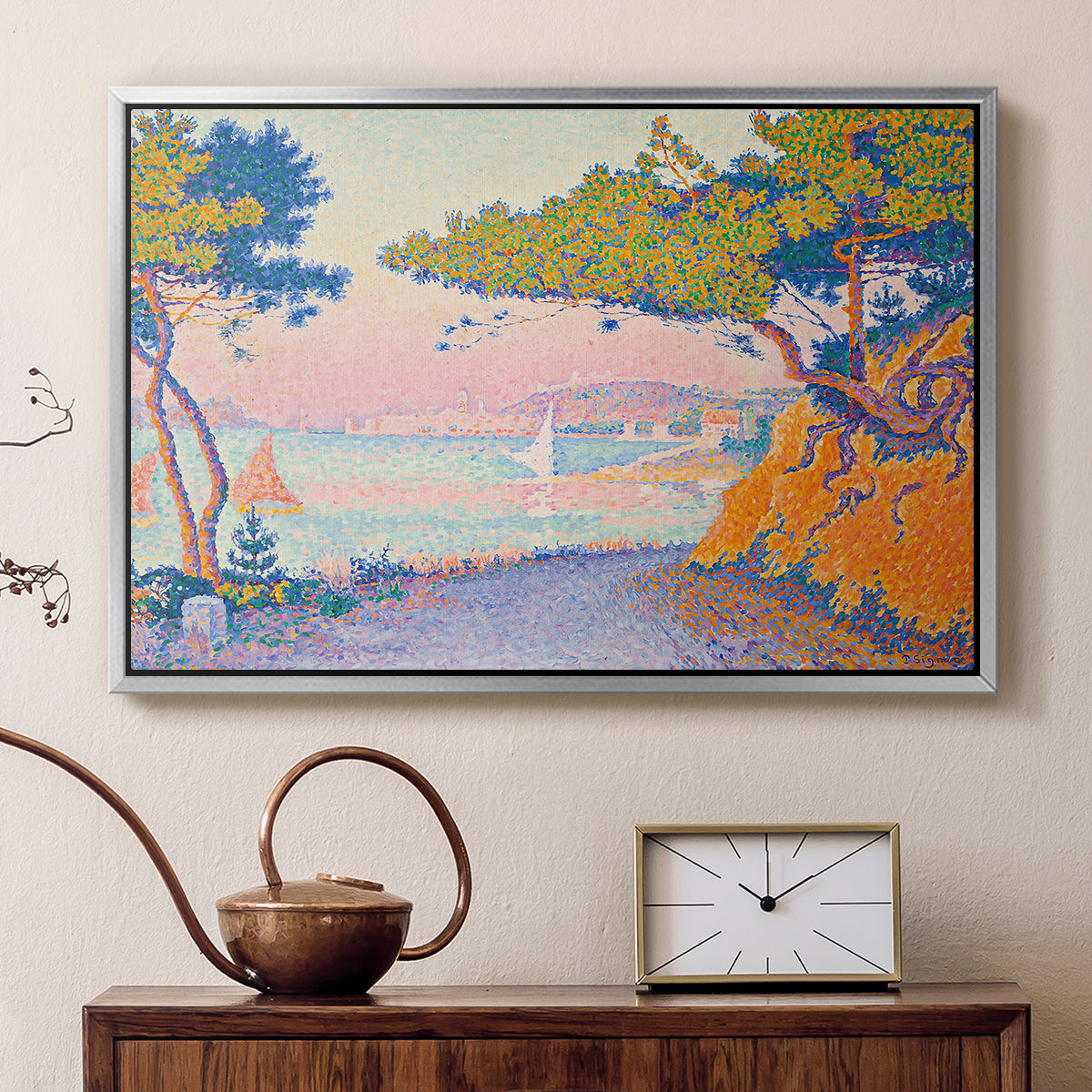 Golfe Juan, 1896 - Floater Framed Canvas Print