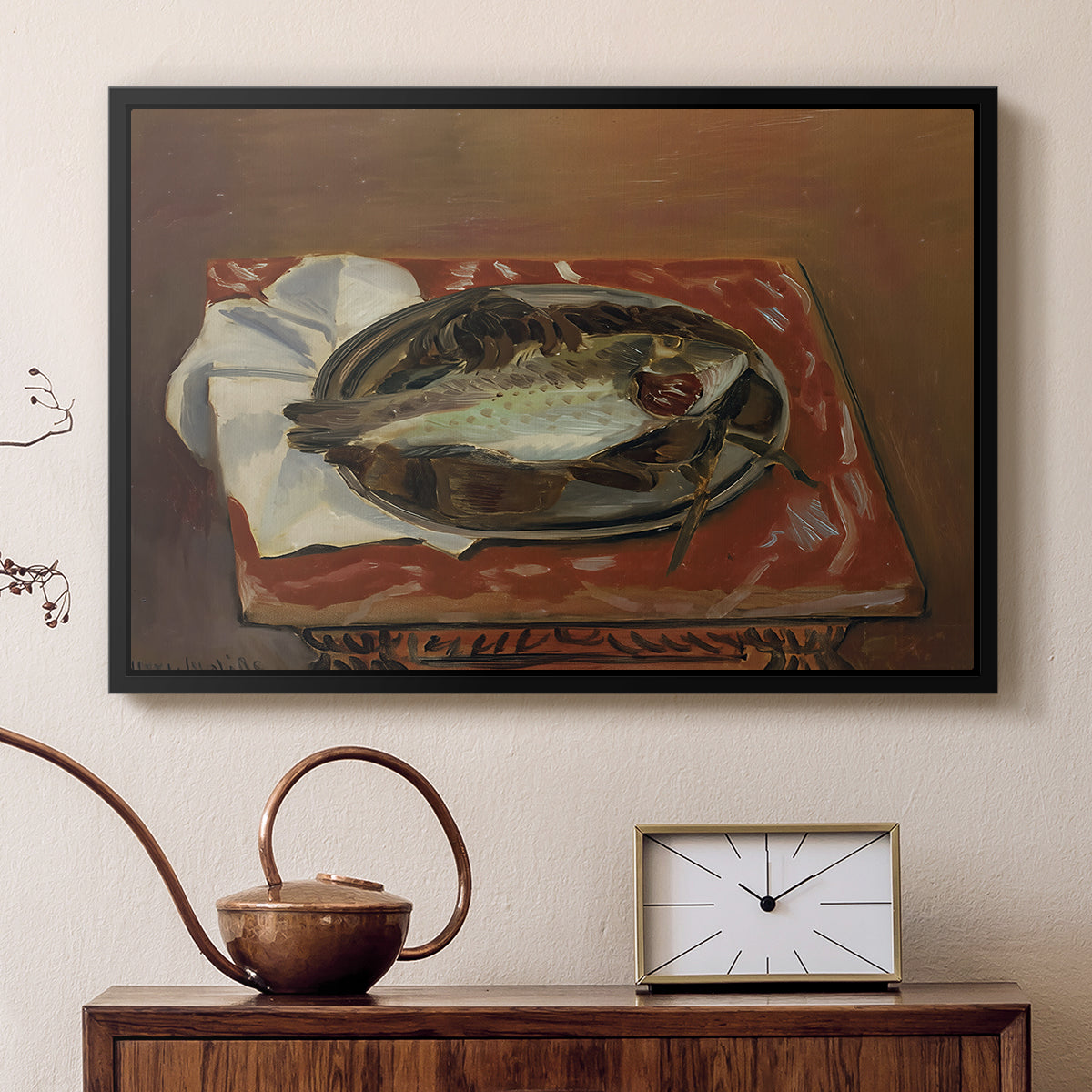 Still Life with Bream (Nature morte à la daurade), 1920 - Floater Framed Canvas Print