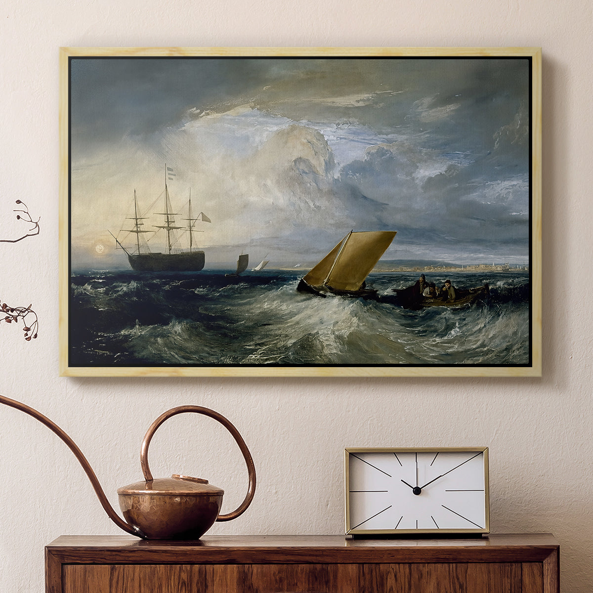 Sheerness as Seen from the Nore, 1808 - Floater Framed Canvas Print