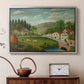 Pastoral Landscape with Stream, Fisherman and Strollers, 1875-1880 - Floater Framed Canvas Print