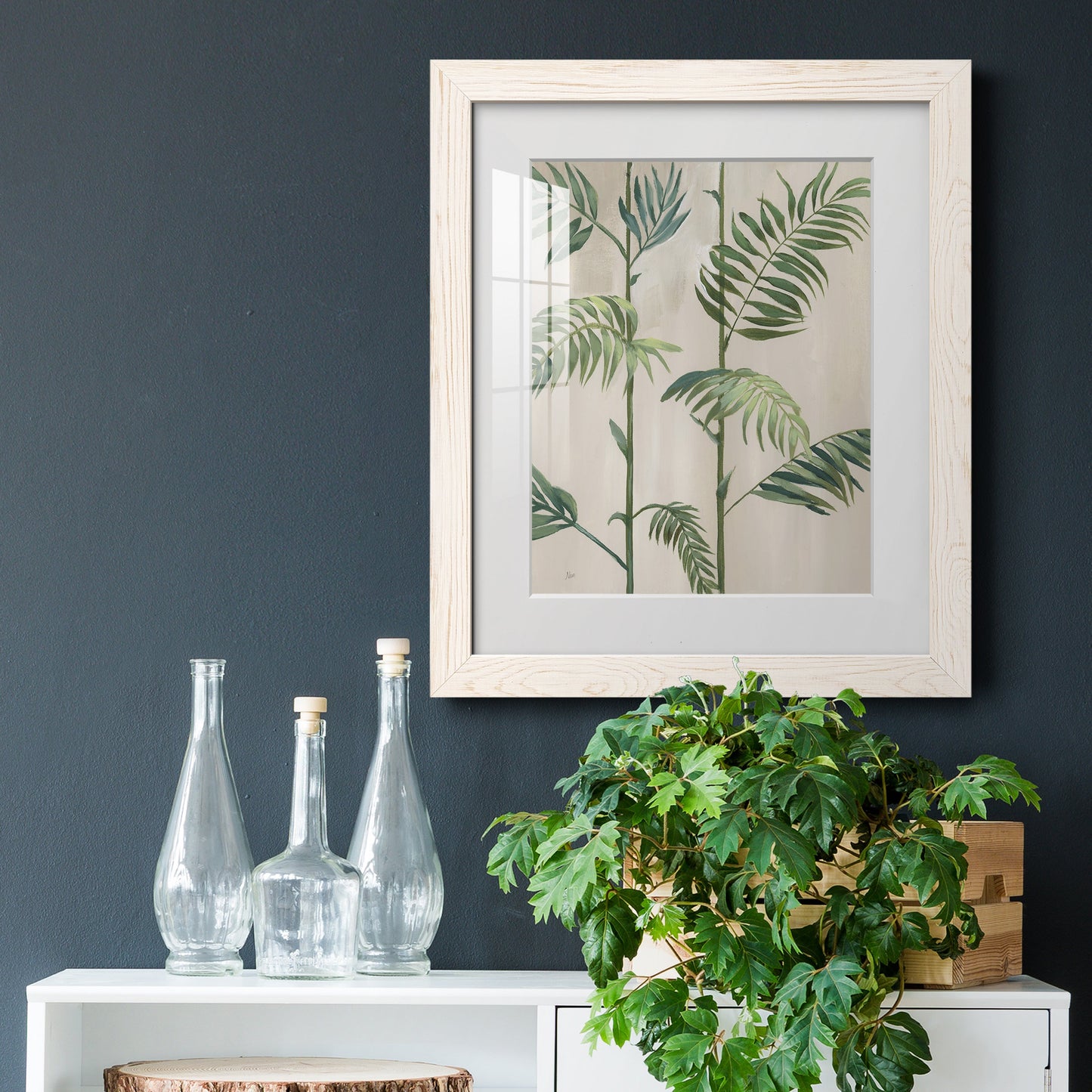 Modern Fronds I - Premium Framed Print - Distressed Barnwood Frame - Ready to Hang