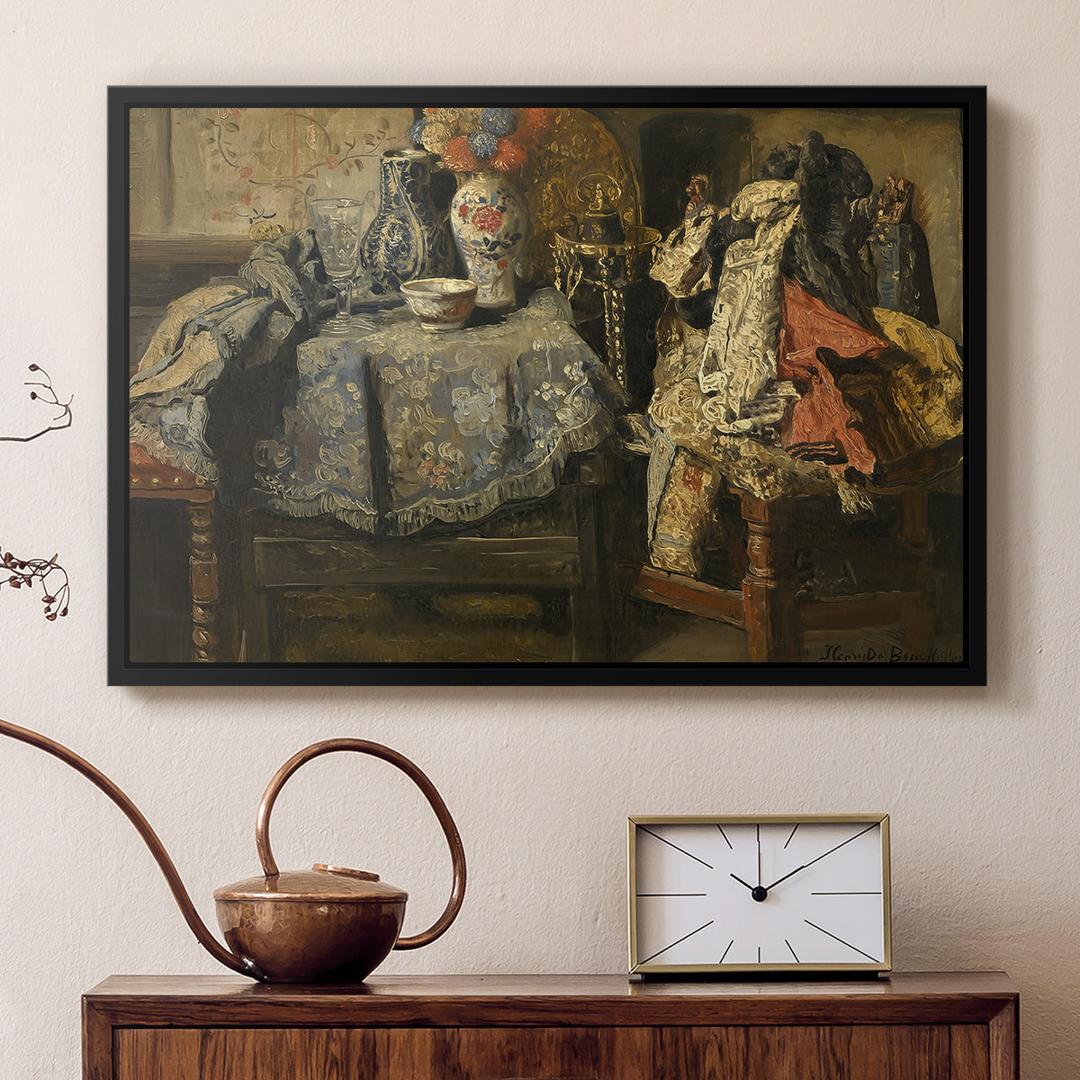 Still Life Requisites, 1885 - Floater Framed Canvas Print