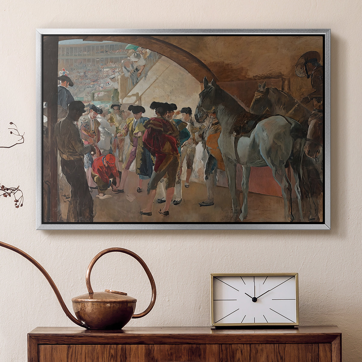 Before the Bullfight (Antes de la corrida), c. 1900 - Floater Framed Canvas Print