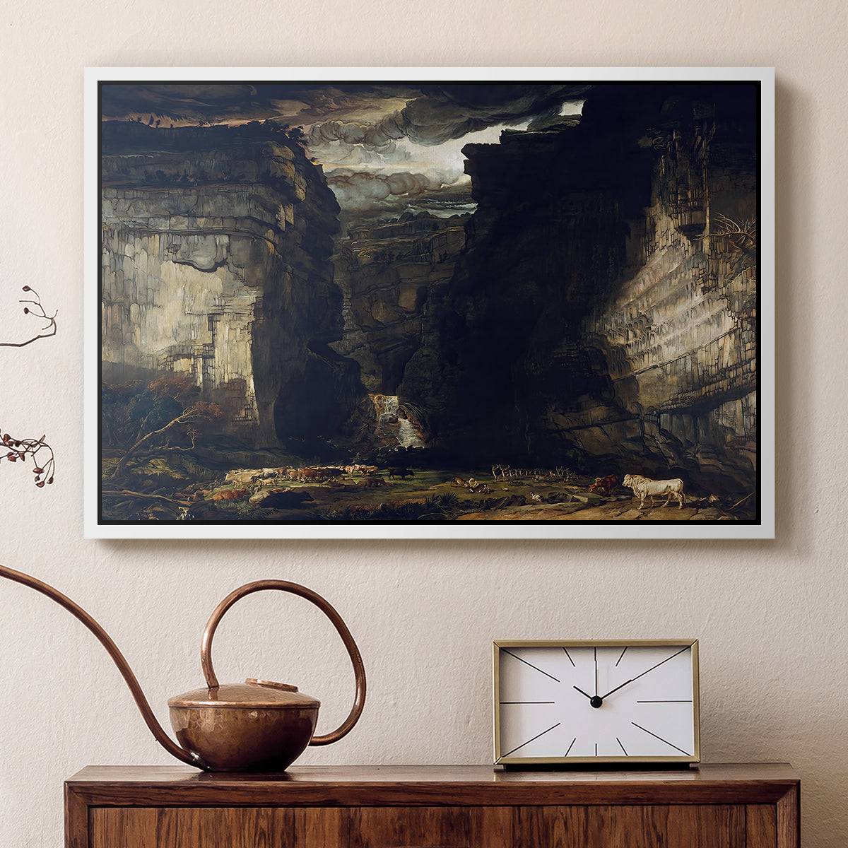 Gordale Scar, c. 1811-1813 - Floater Framed Canvas Print