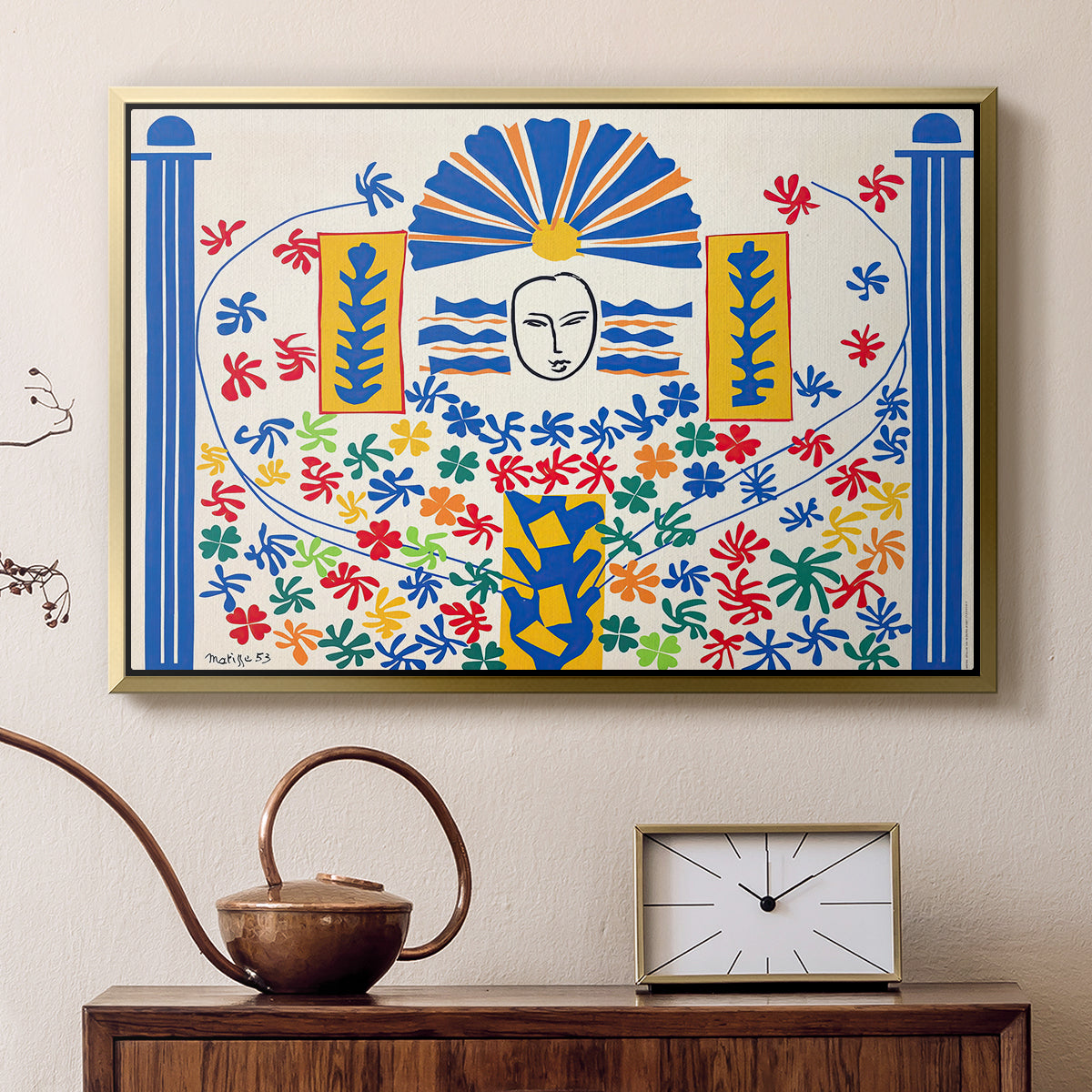 Apollo (Apollon), 1953 - Floater Framed Canvas Print