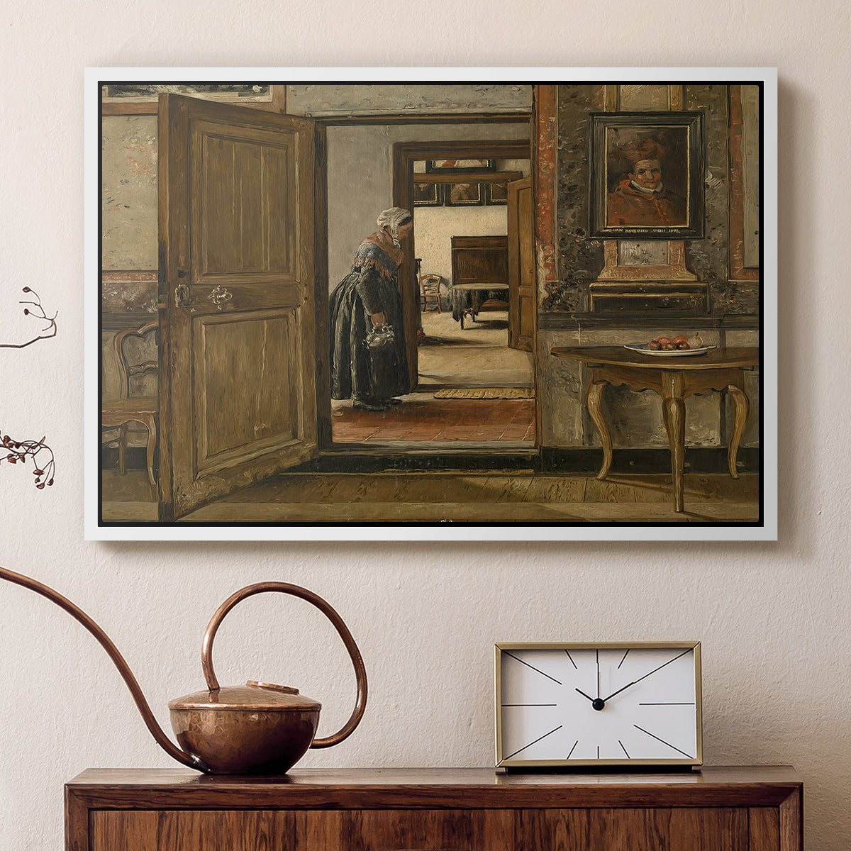 Interior of the Terninck Institution in Antwerp, 1884 - Floater Framed Canvas Print