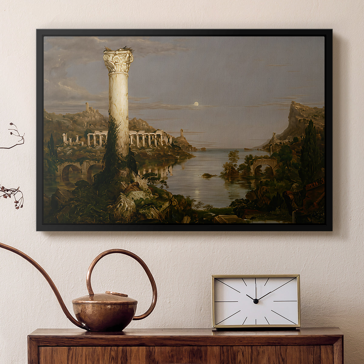 The Course of Empire: Desolation, 1836 - Floater Framed Canvas Print