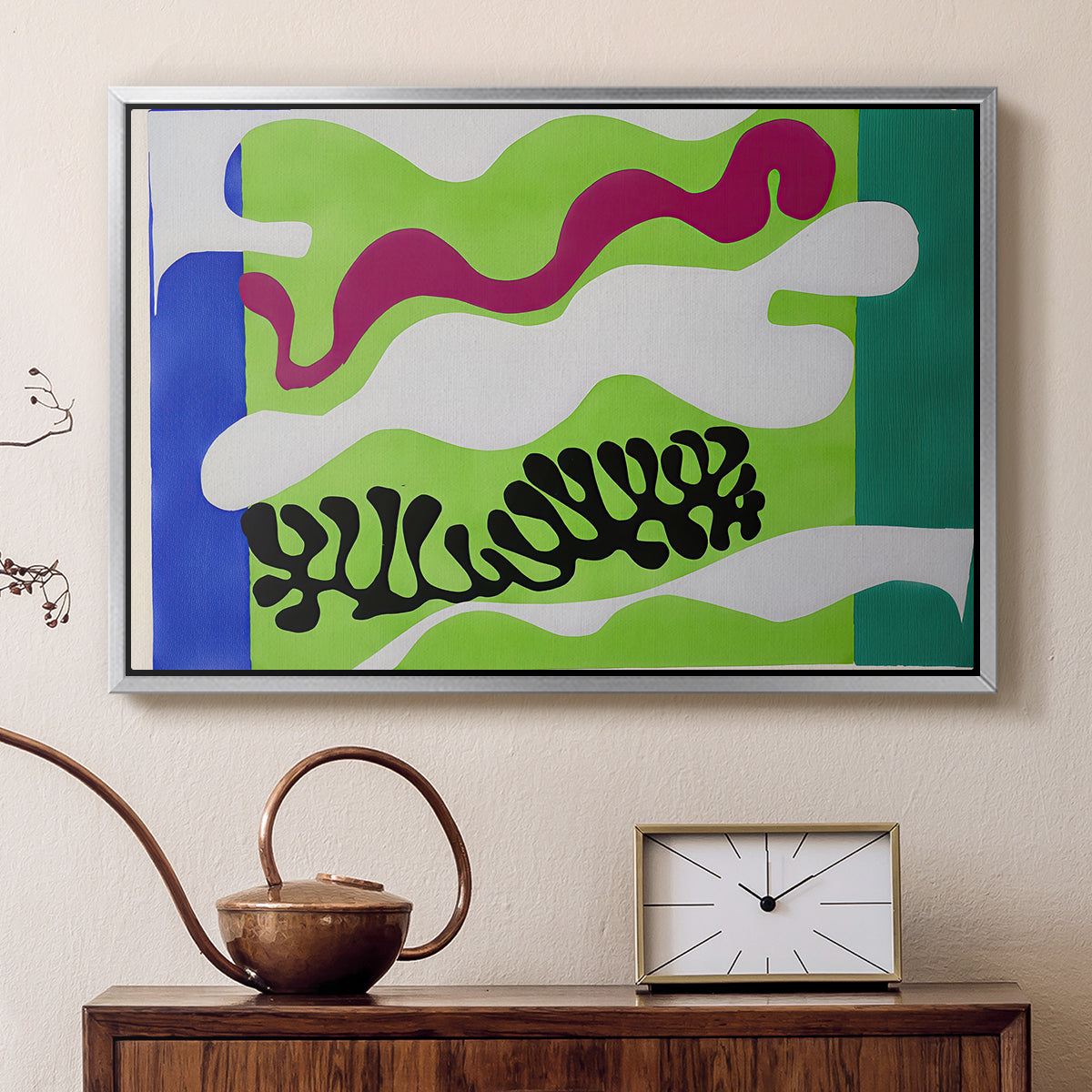 The Lagoon (Le lagon), from Jazz, 1947 - Floater Framed Canvas Print