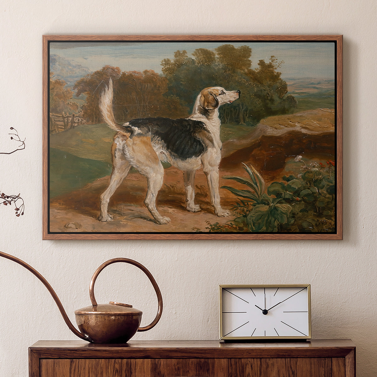 Ravager, One of the Lambton Hounds, 1835 - Floater Framed Canvas Print