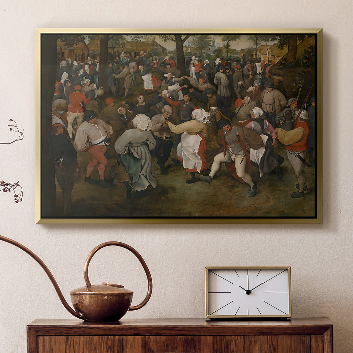 The Wedding Dance, c. 1566 - Floater Framed Canvas Print