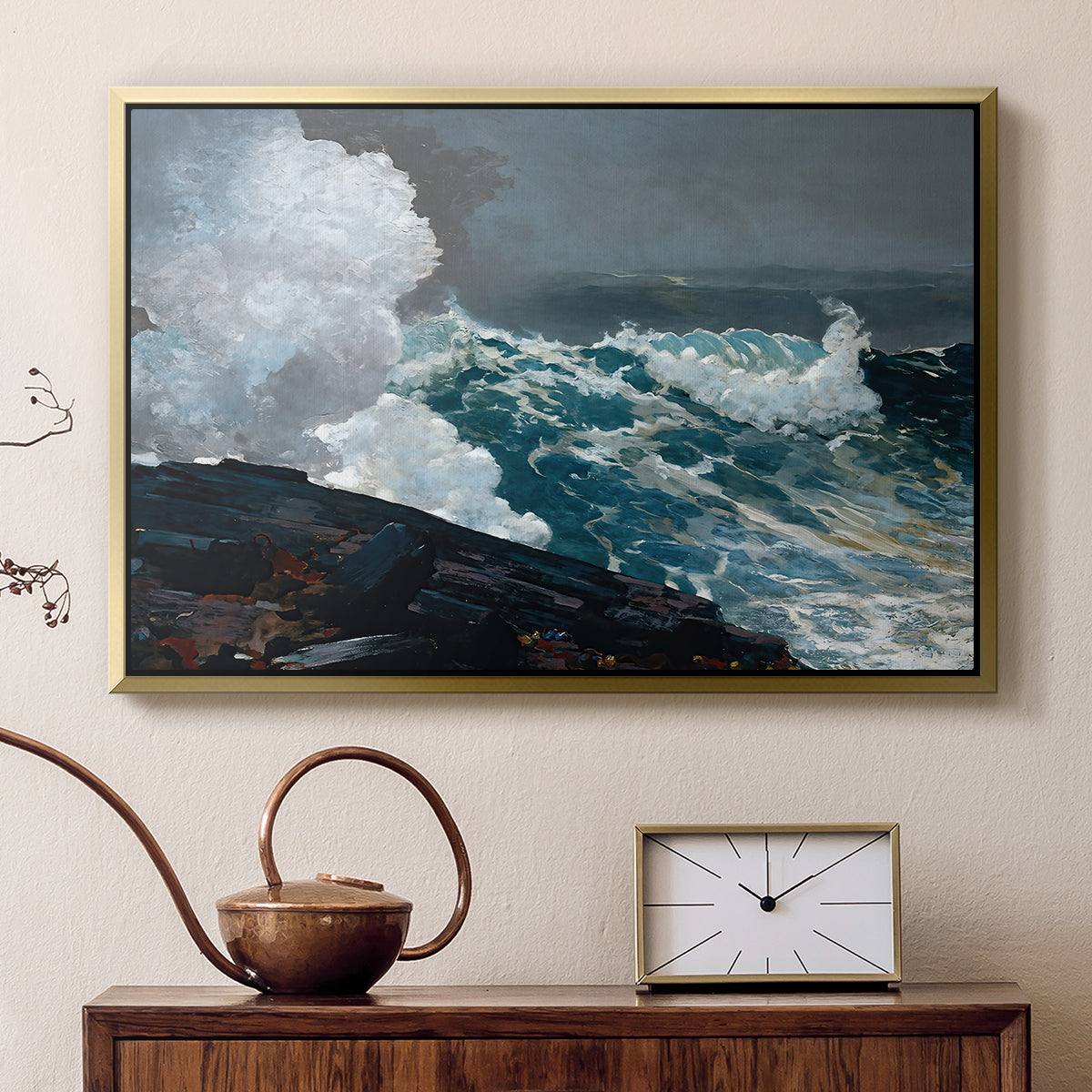 Northeaster, 1895 - Floater Framed Canvas Print