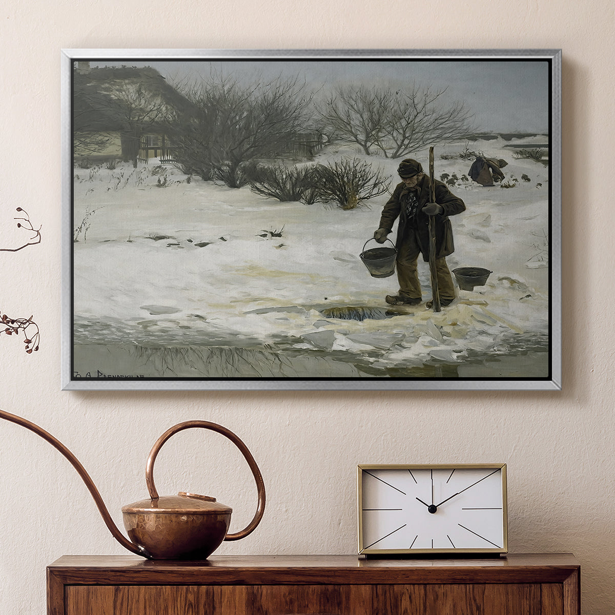 Tøsne, 1895 - Floater Framed Canvas Print