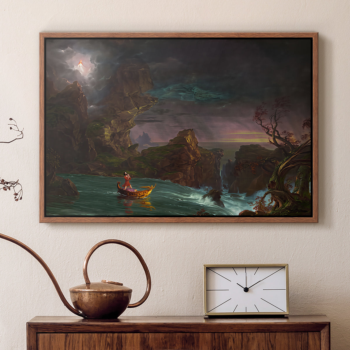 The Voyage of Life: Manhood, 1842 - Floater Framed Canvas Print