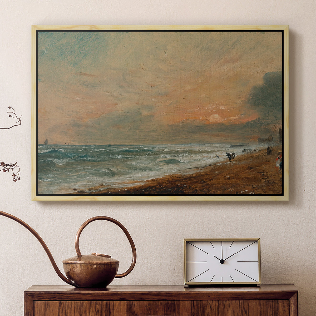 Hove Beach, c. 1824-1826 - Floater Framed Canvas Print