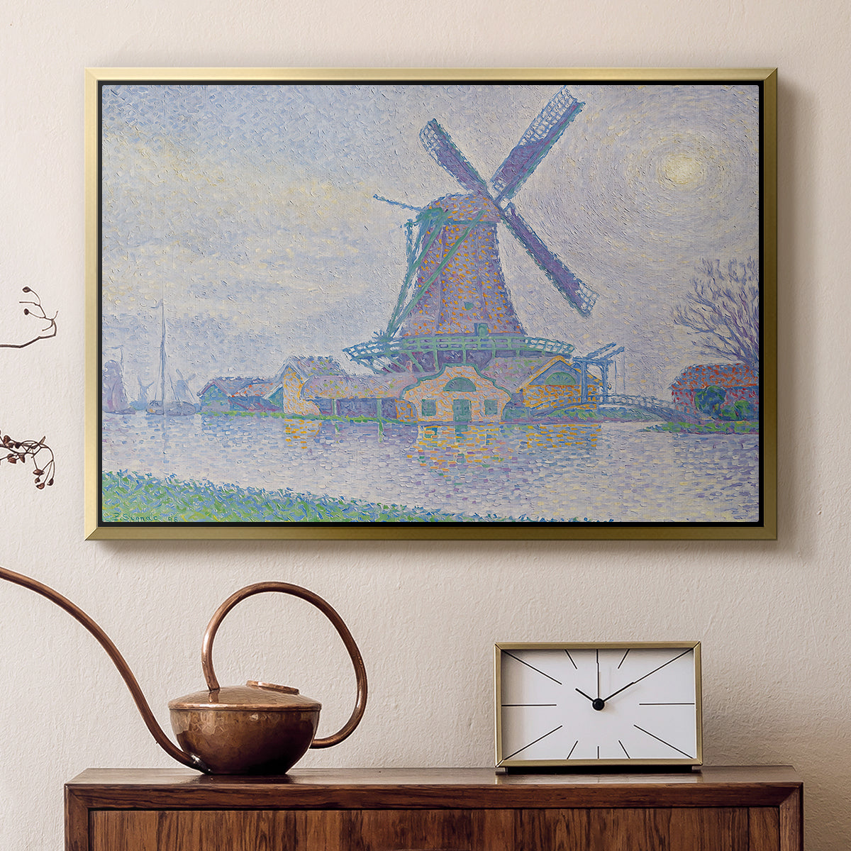 Mill of Edam (Moulin d'Edam), 1896 - Floater Framed Canvas Print