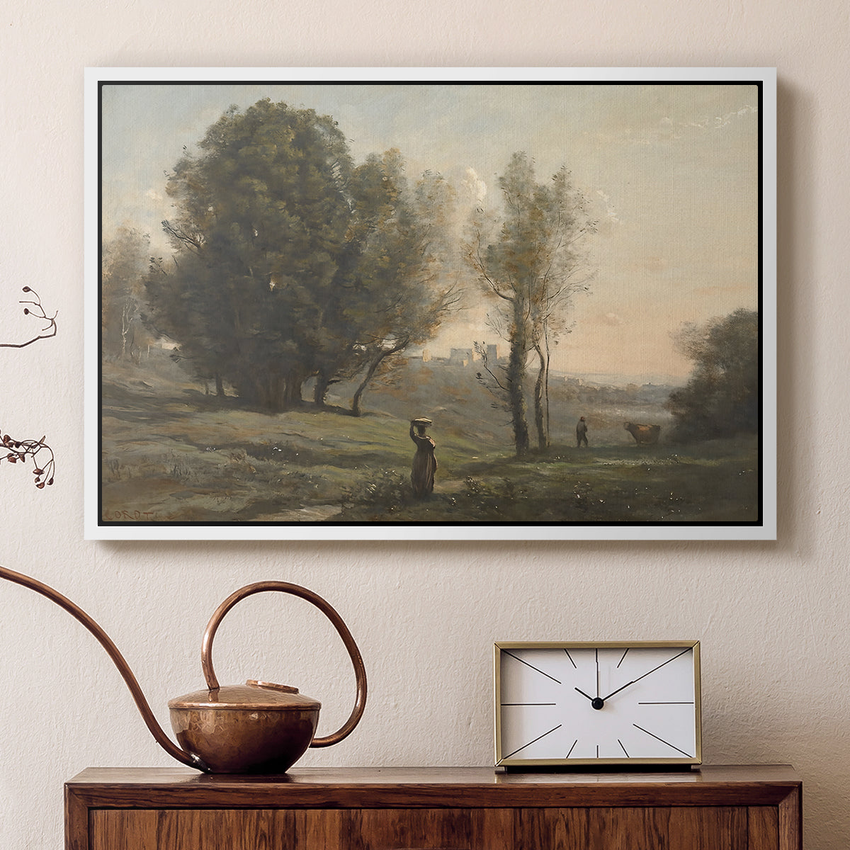Landscape (Souvenir of les landes), c. 1872 - Floater Framed Canvas Print