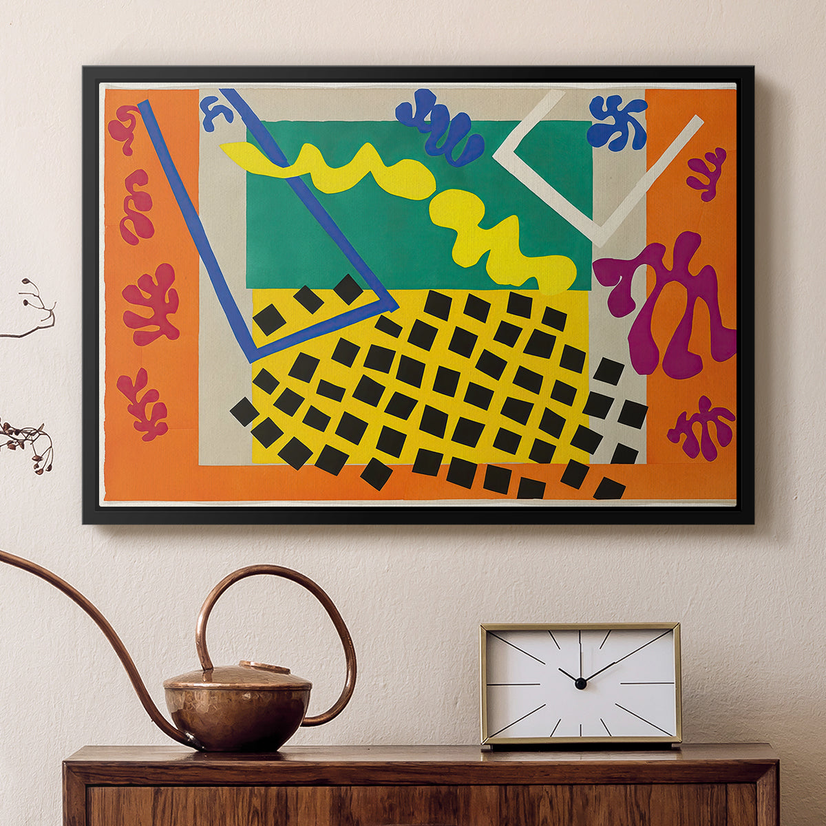 The Codomas (Les codomas), from Jazz, 1947 - Floater Framed Canvas Print