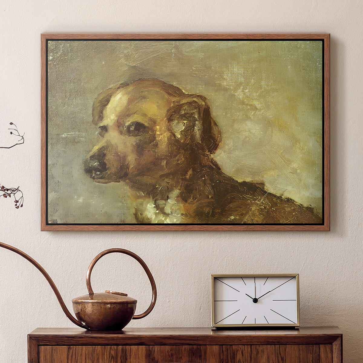 Cliper, the Artist's Dog, 1895 - Floater Framed Canvas Print