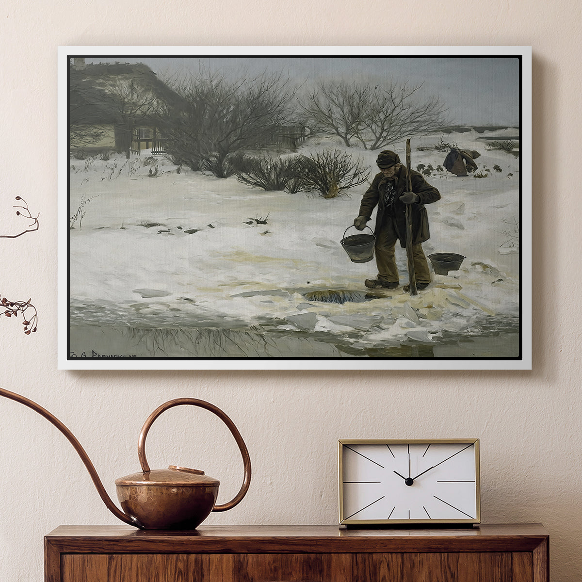 Tøsne, 1895 - Floater Framed Canvas Print