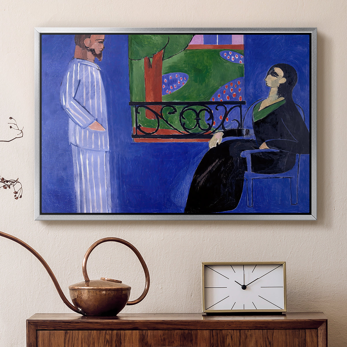 The Conversation, c. 1908-1912 - Floater Framed Canvas Print