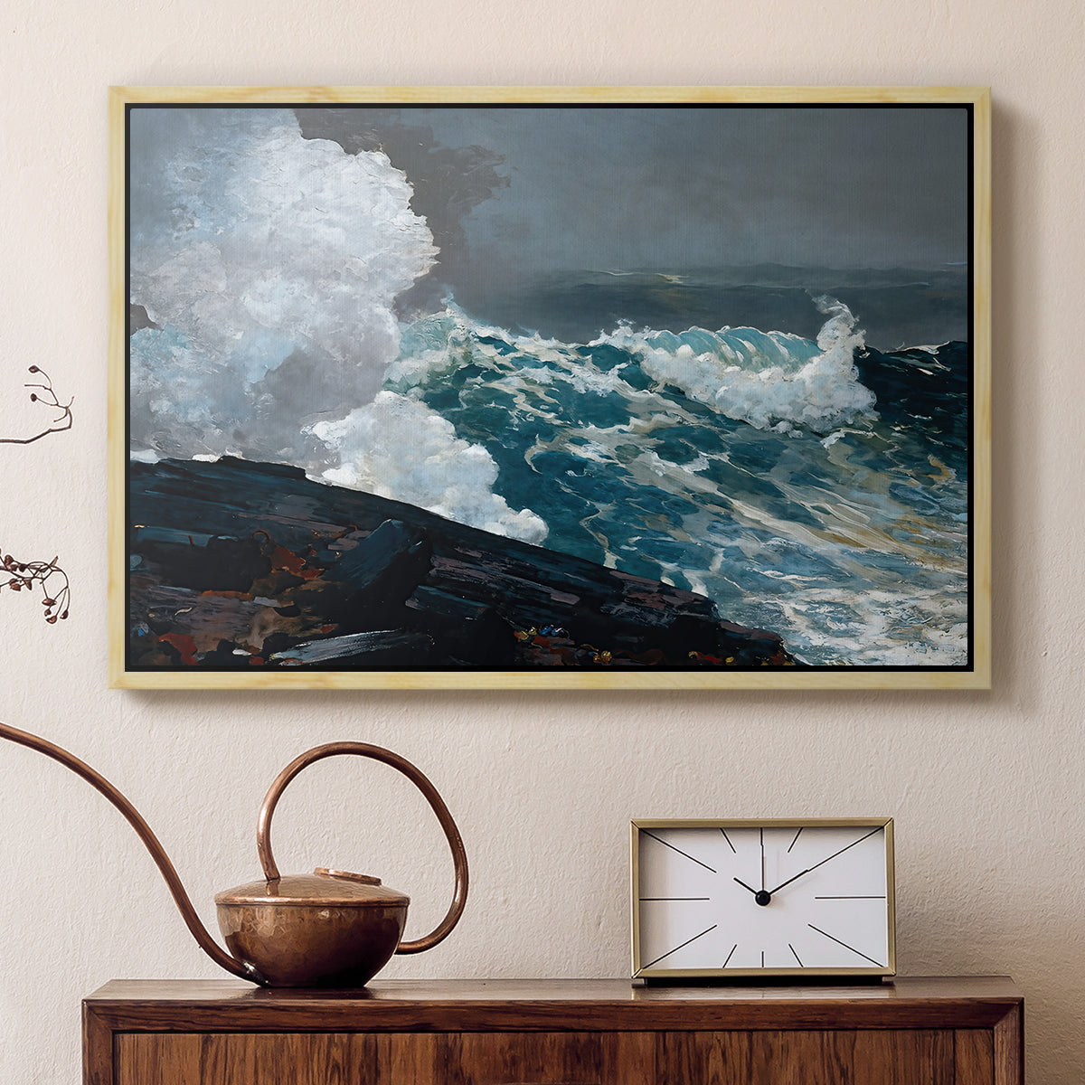 Northeaster, 1895 - Floater Framed Canvas Print