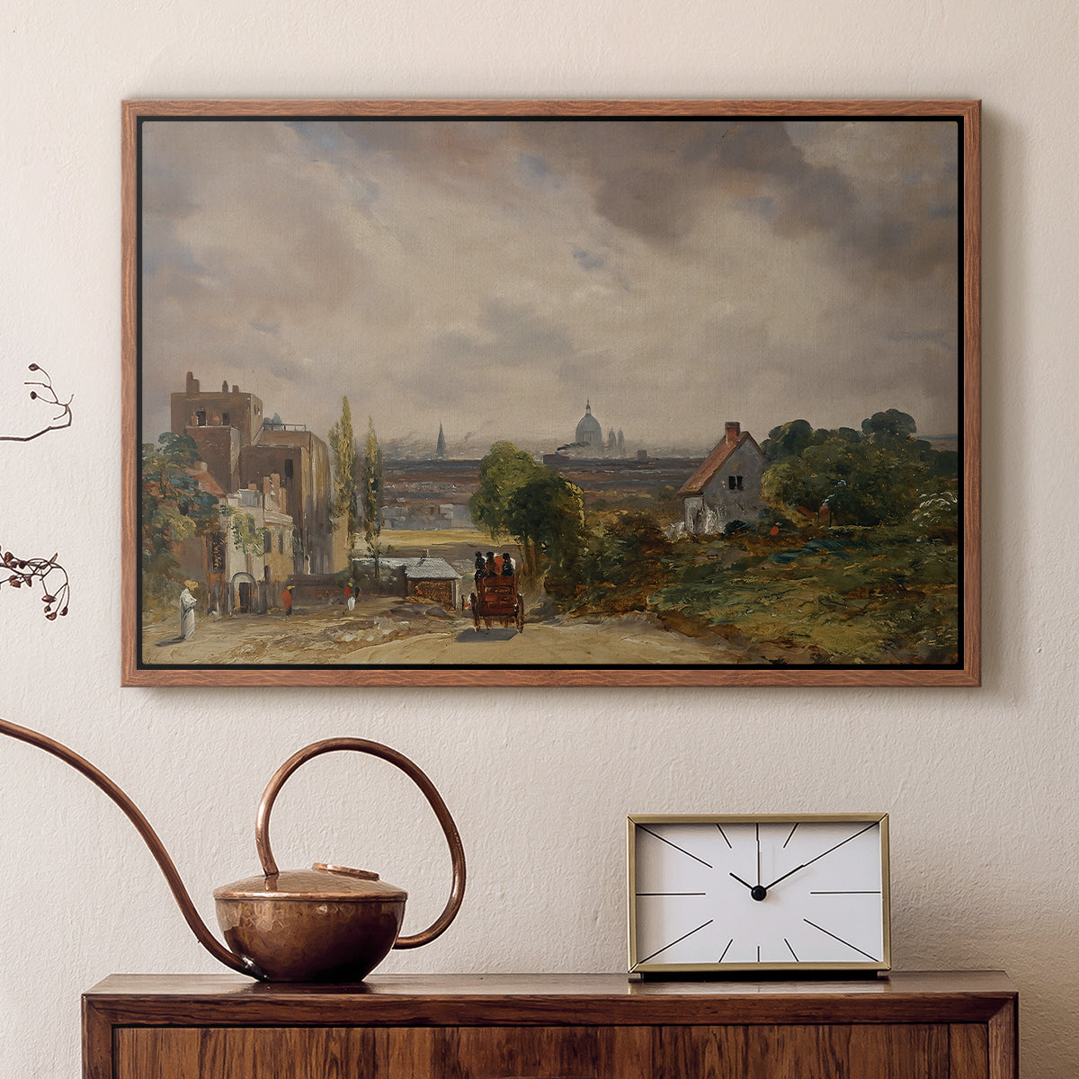 Sir Richard Steele's Cottage, Hampstead, c. 1832 - Floater Framed Canvas Print