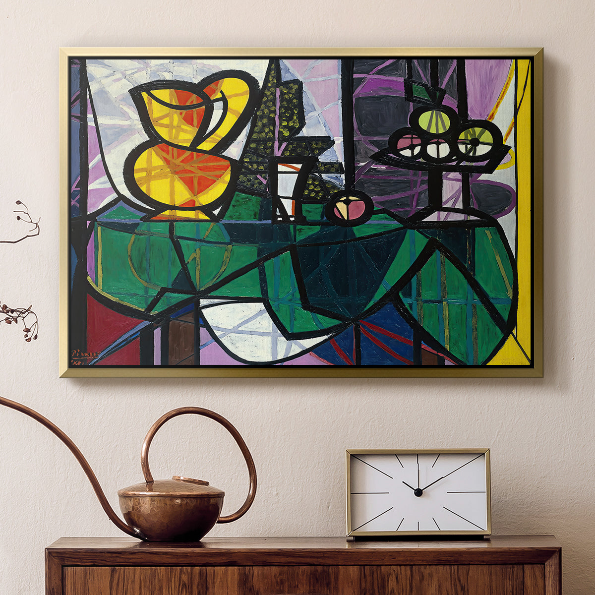 Pitcher and Bowl of Fruit, 1931 - Floater Framed Canvas Print