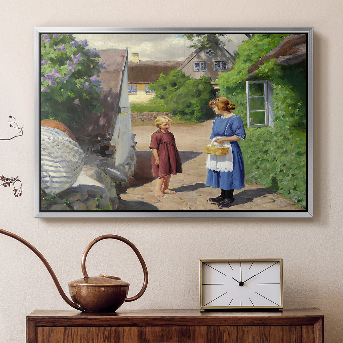Summer Day in Jyllinge, 1922 - Floater Framed Canvas Print