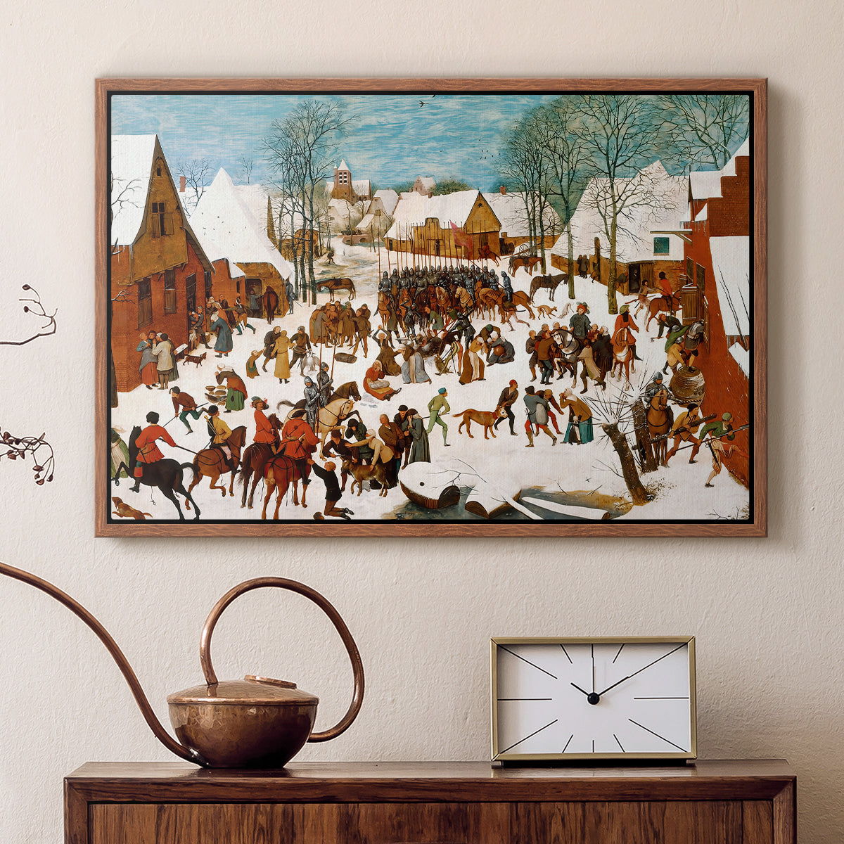 Massacre of the Innocents, c. 1565-1567 - Floater Framed Canvas Print