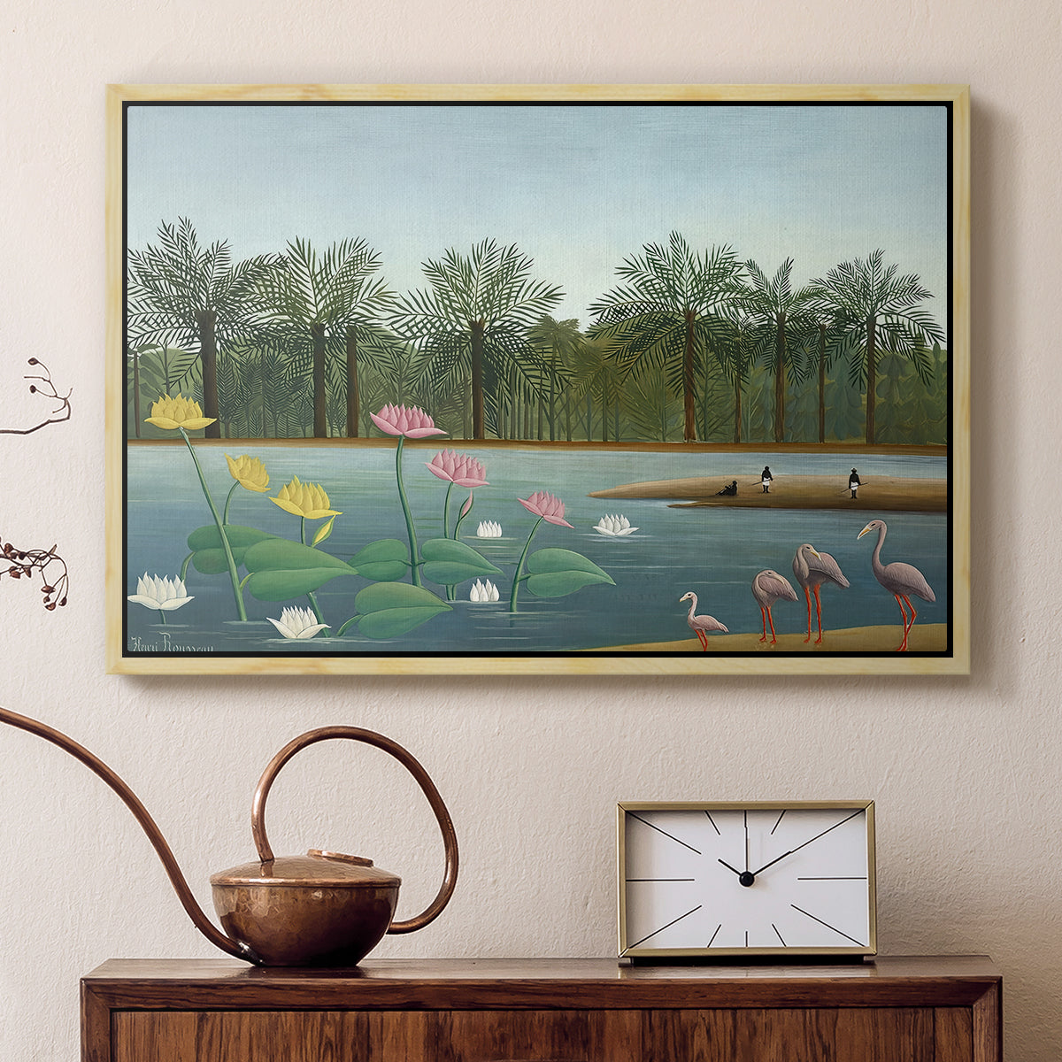 The Flamingoes (Les Flamants), 1907 - Floater Framed Canvas Print