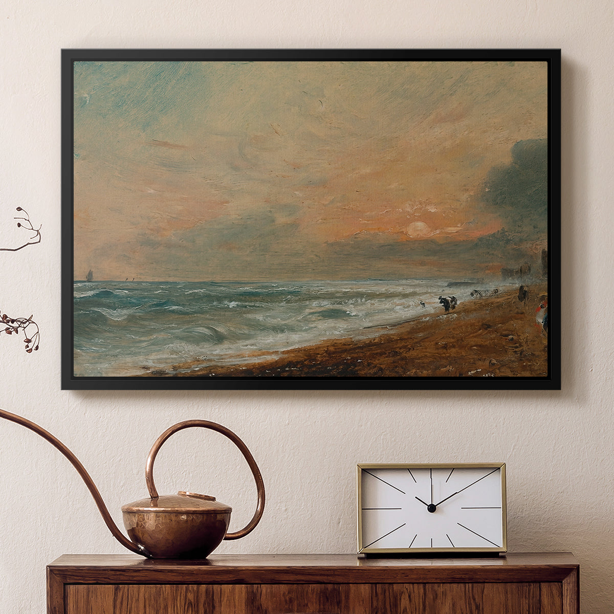 Hove Beach, c. 1824-1826 - Floater Framed Canvas Print