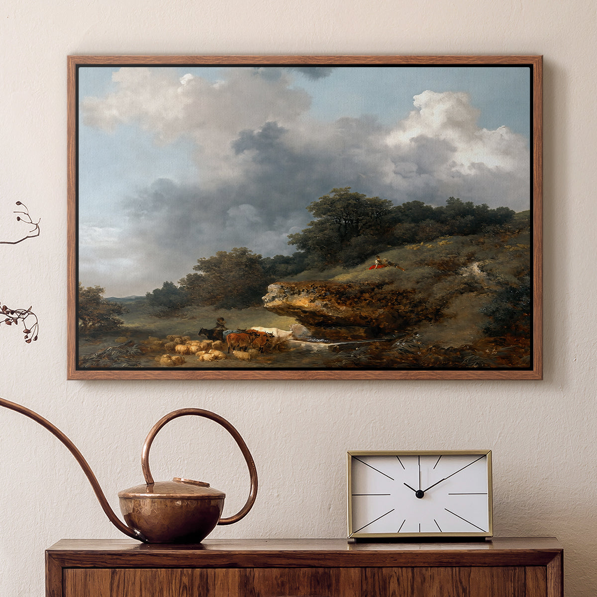 The Watering Place, c. 1765 - Floater Framed Canvas Print