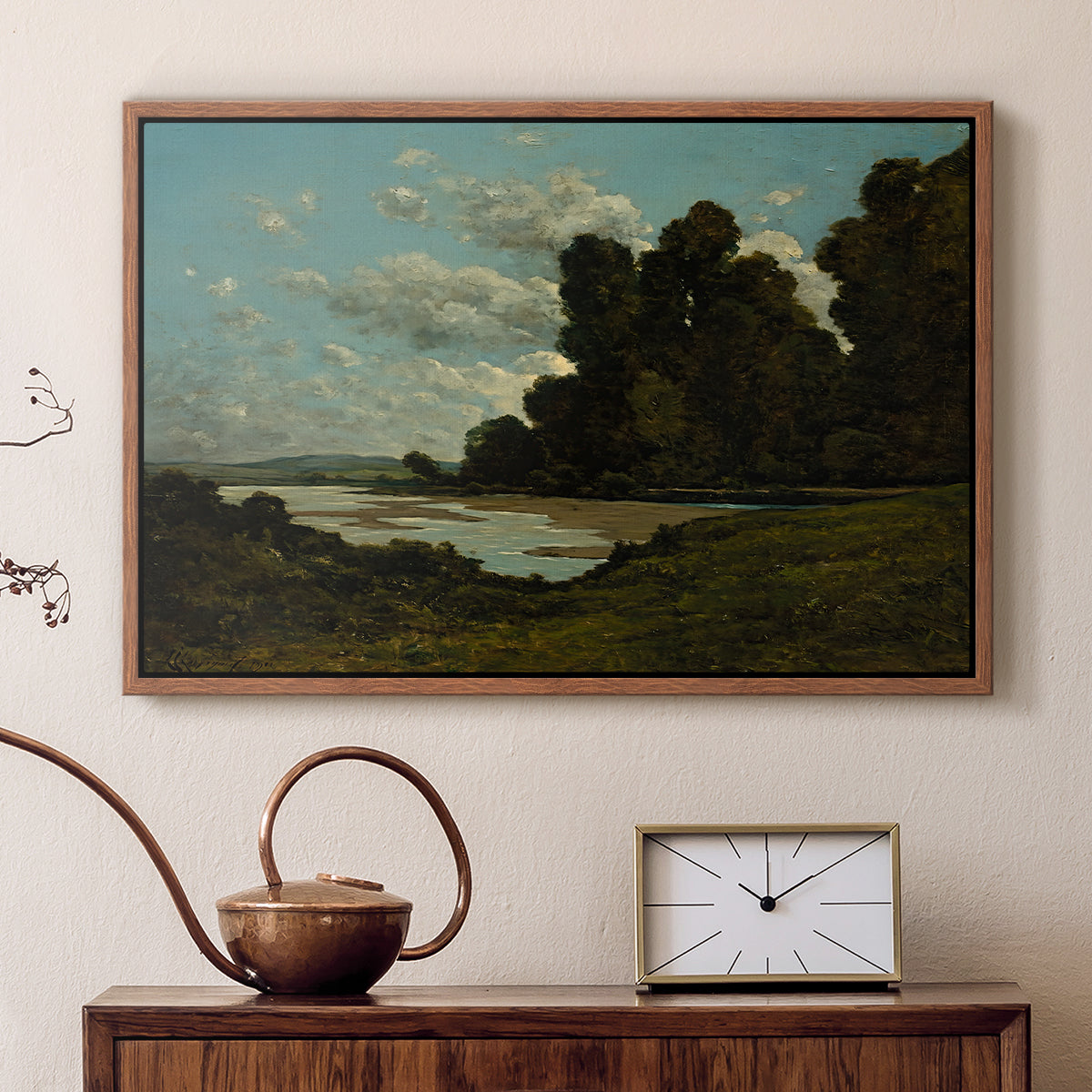 The River Loire at Nevers, 1901 - Floater Framed Canvas Print
