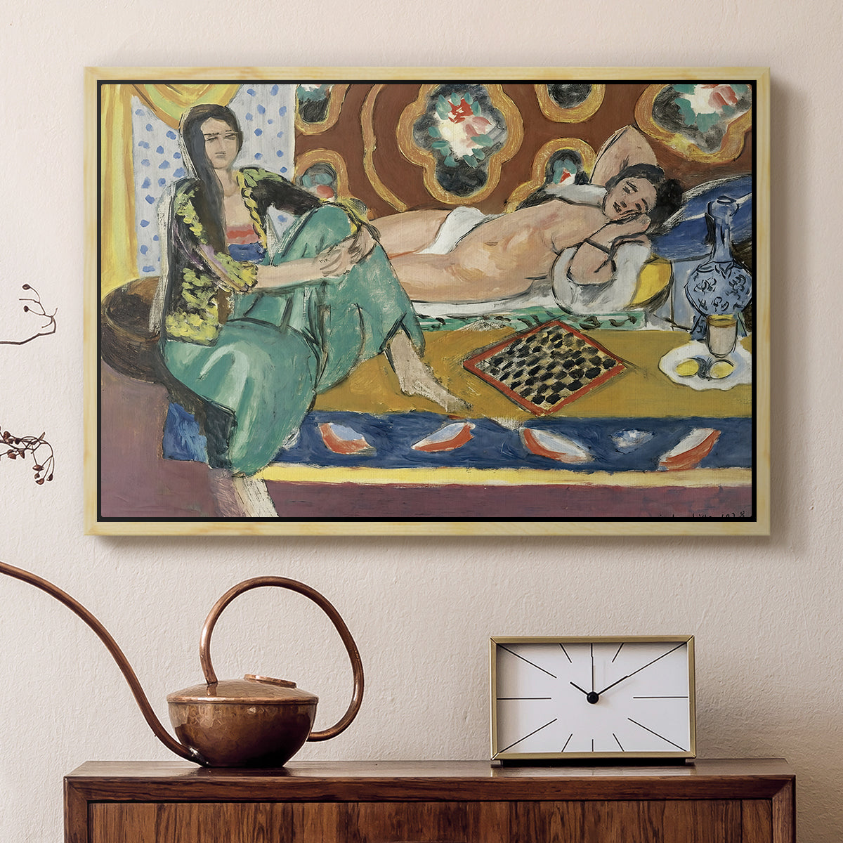Odalisques Playing Checkers (Odalisques jouant aux dames), 1928 - Floater Framed Canvas Print