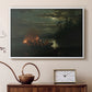 Spear Fishing on Lake Krøderen, 1851 - Floater Framed Canvas Print