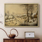 Winter Landscape with Skaters and Bird Trap, 1565 - Floater Framed Canvas Print