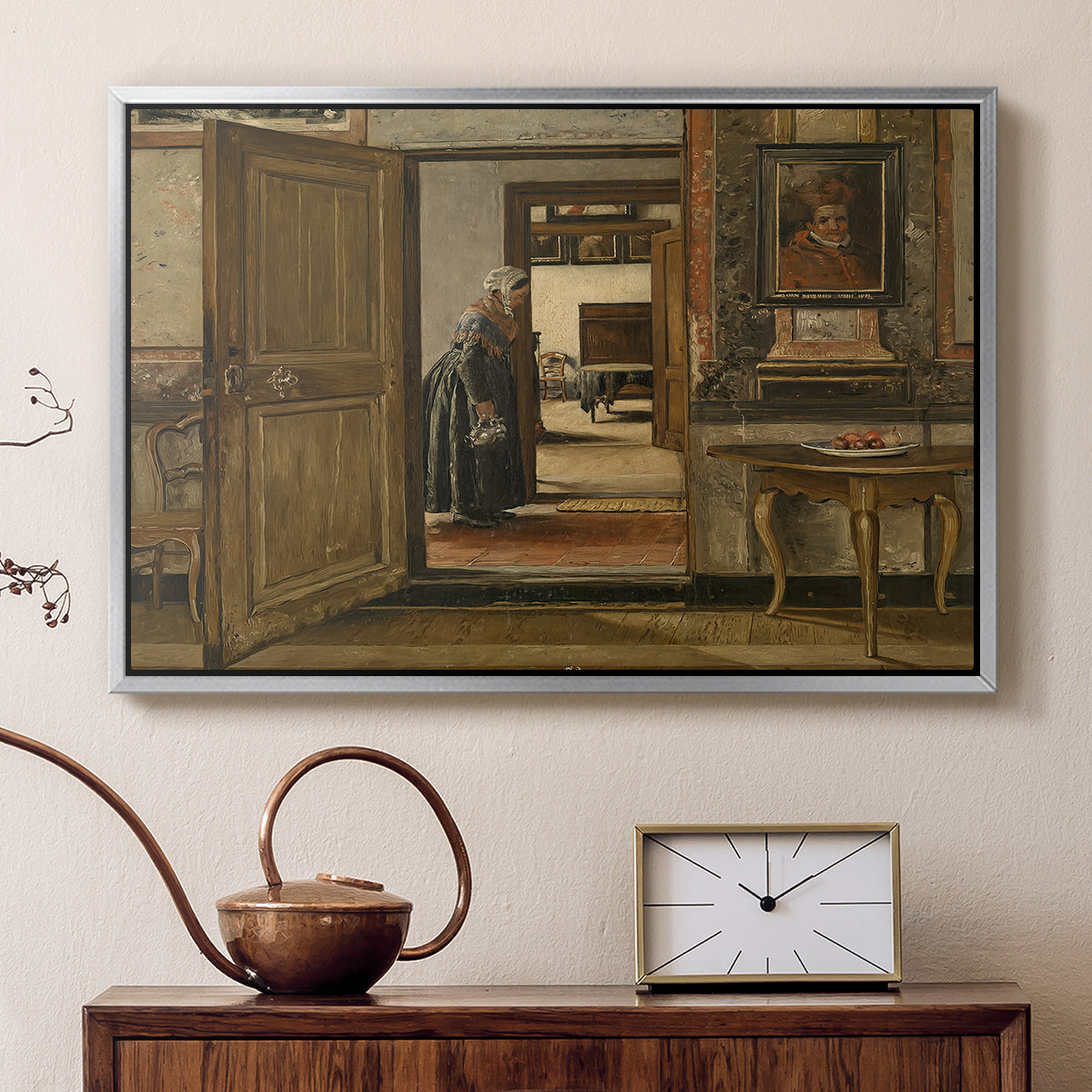 Interior of the Terninck Institution in Antwerp, 1884 - Floater Framed Canvas Print