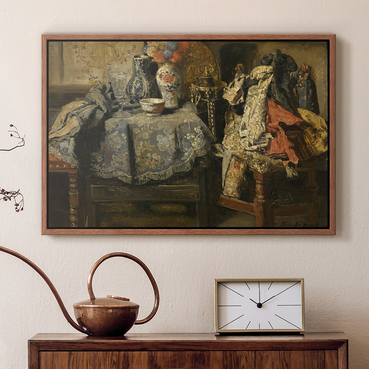 Still Life Requisites, 1885 - Floater Framed Canvas Print