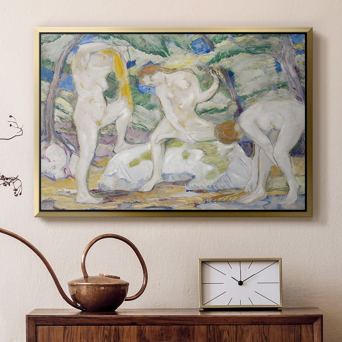 Bathing Women, 1910 - Floater Framed Canvas Print