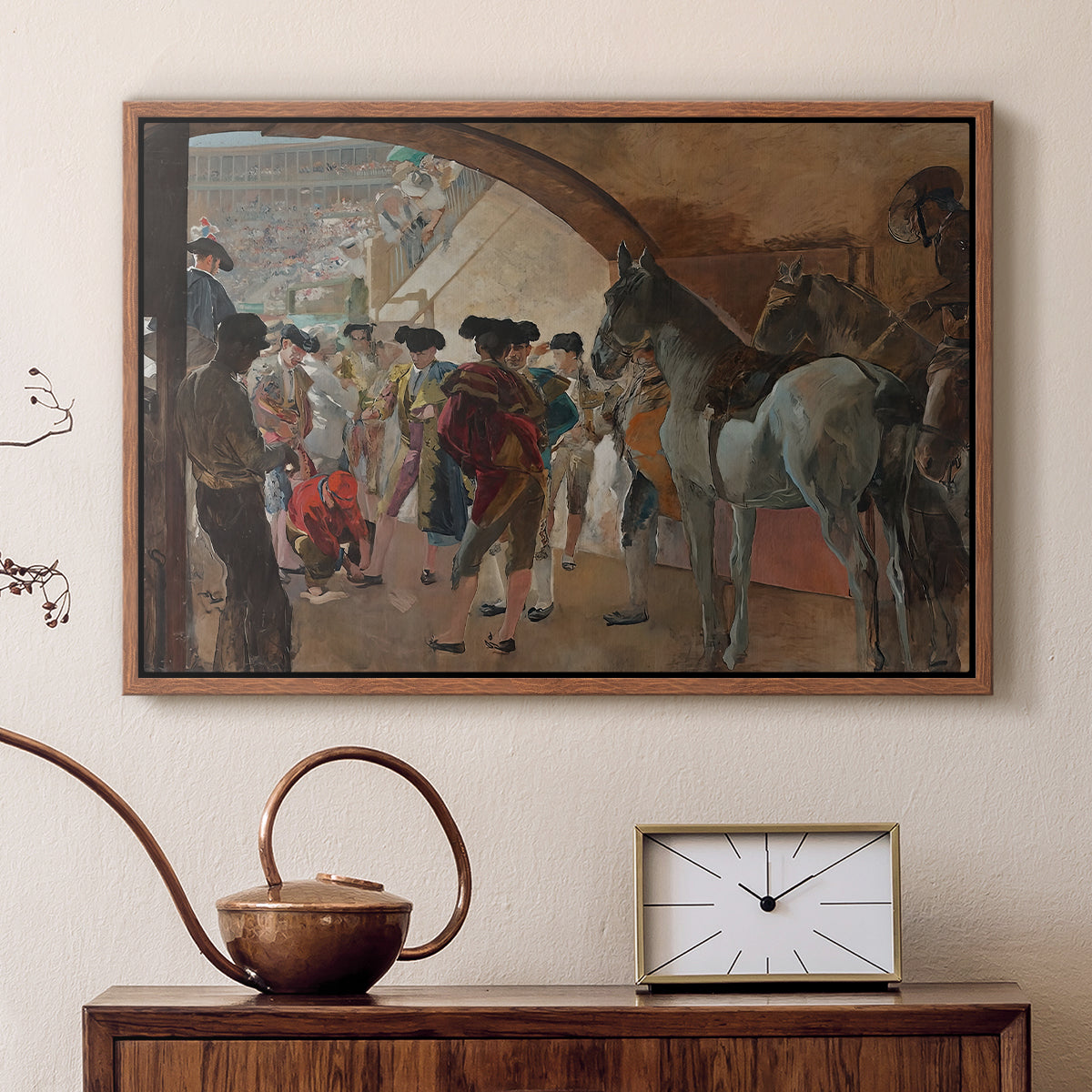 Before the Bullfight (Antes de la corrida), c. 1900 - Floater Framed Canvas Print