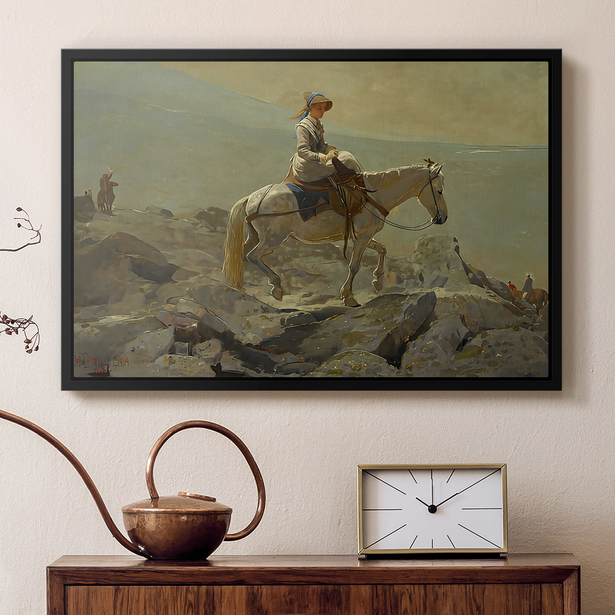 The Bridle Path, White Mountains, 1868 - Floater Framed Canvas Print