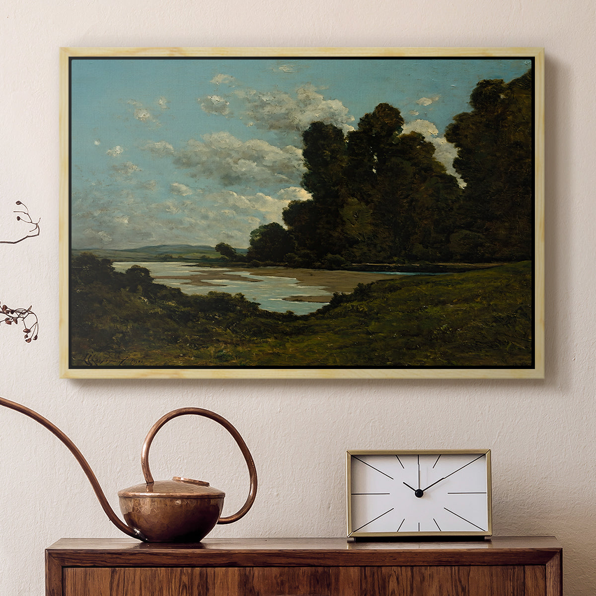The River Loire at Nevers, 1901 - Floater Framed Canvas Print