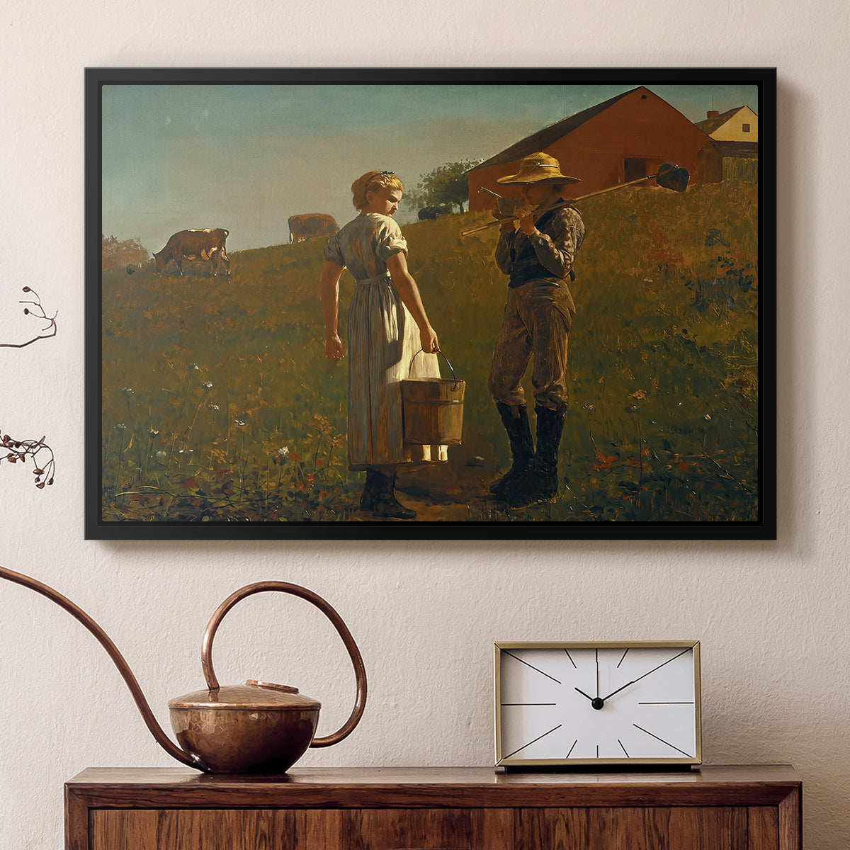 A Temperance Meeting, 1874 - Floater Framed Canvas Print