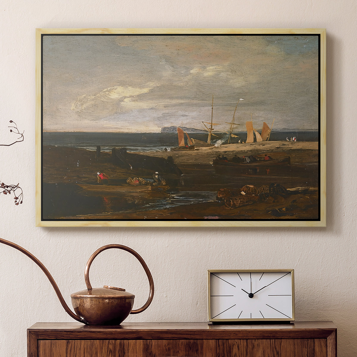 A Scene on the English Coast, c. 1798 - Floater Framed Canvas Print