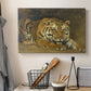 Canvas art print detailing a close study emphasizing texture, displayed in a softly lit workspace setting
