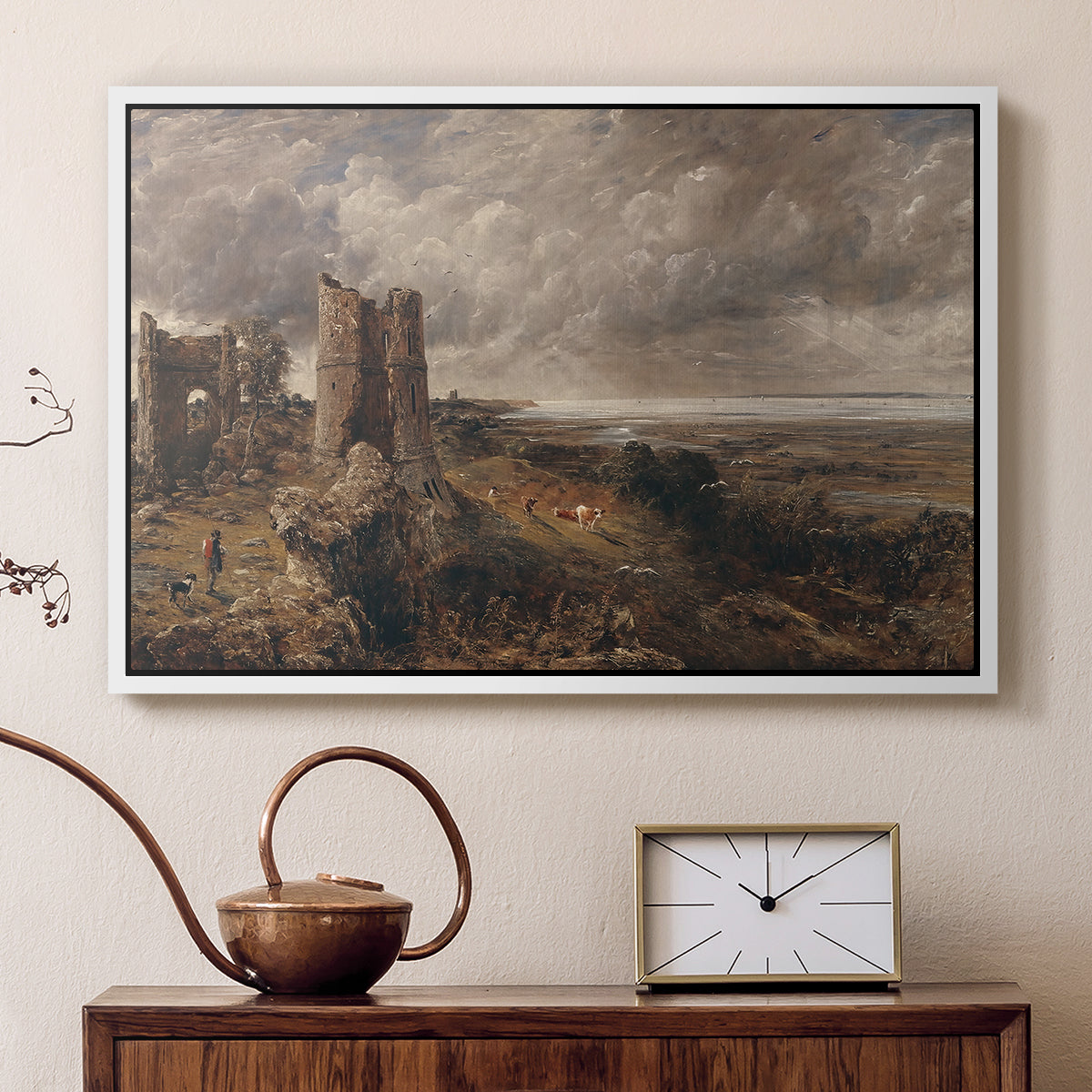 Hadleigh Castle, Mouth of Thames, c. 1829 - Floater Framed Canvas Print