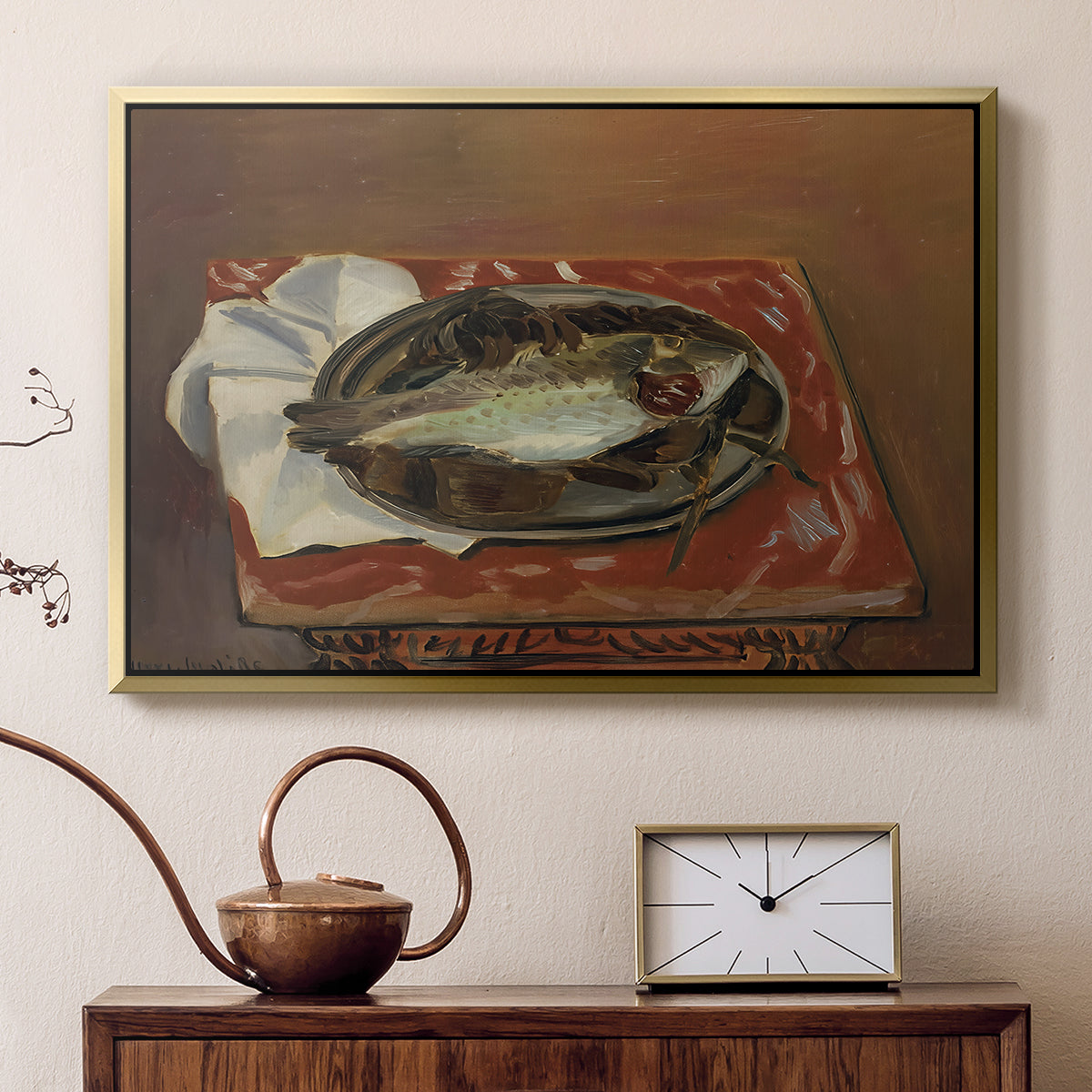 Still Life with Bream (Nature morte à la daurade), 1920 - Floater Framed Canvas Print