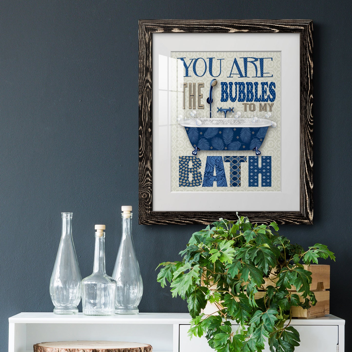 Bubble Bath - Premium Framed Print - Distressed Barnwood Frame - Ready to Hang