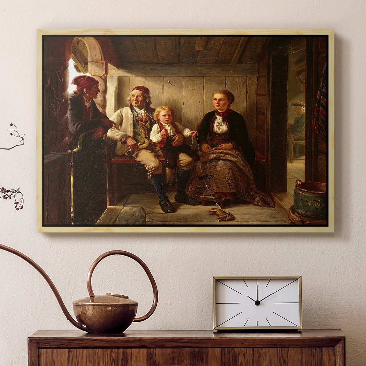 Neighbors (Naboer), 1855 - Floater Framed Canvas Print