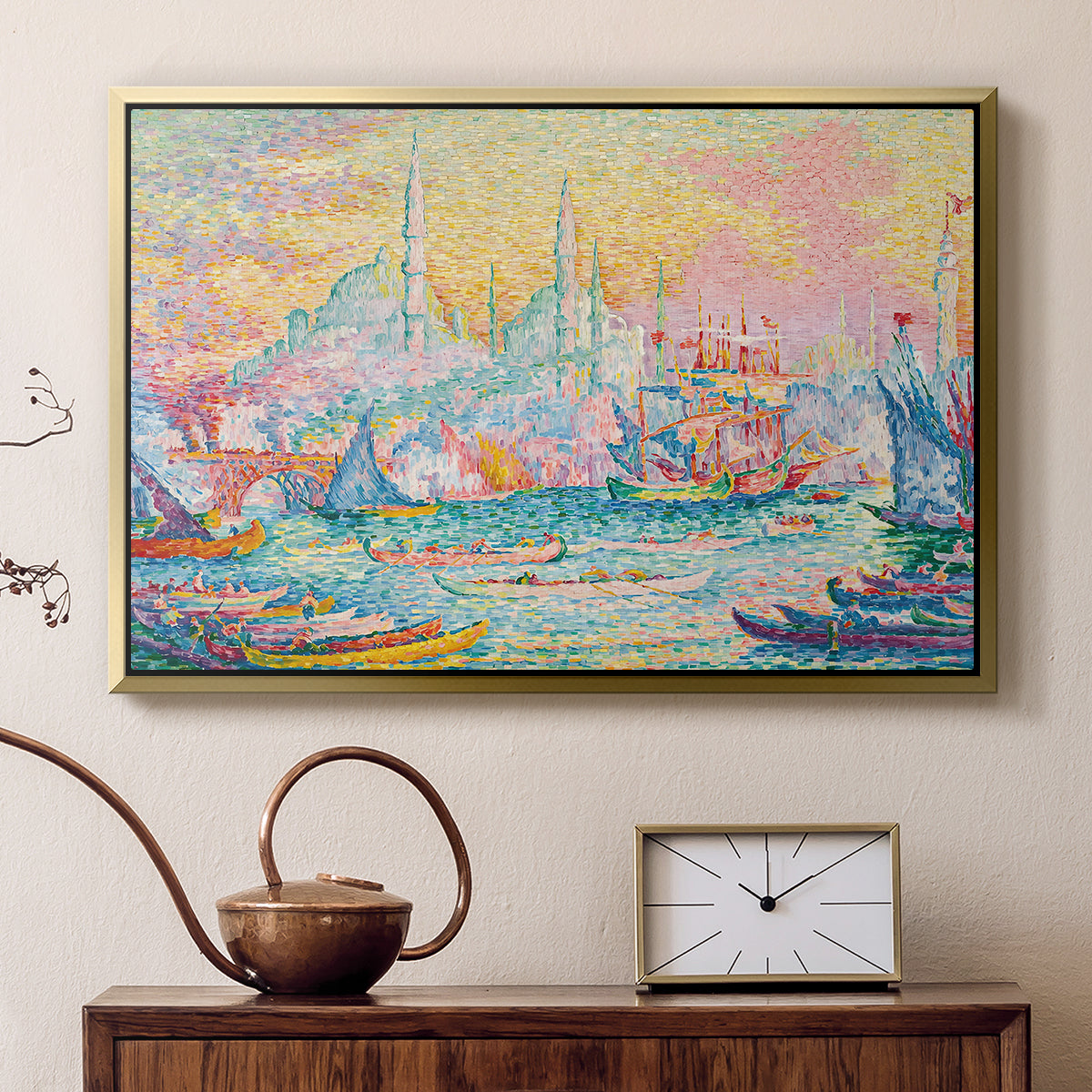 The Golden Horn, Constantinople, 1907 - Floater Framed Canvas Print